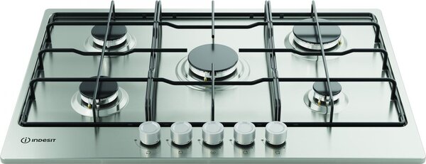Indesit Piano Cottura 5 Fuochi a Gas Larghezza 73 cm in Acciaio Inox colore Inox - THP 752 IX/I 1