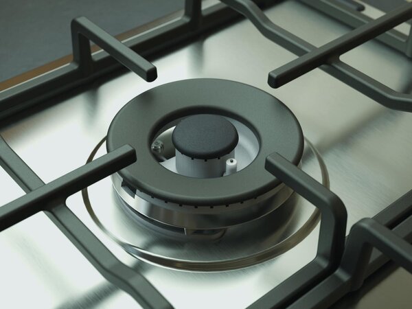 Whirlpool Piano Cottura 5 Fuochi a Gas Larghezza 73 cm Griglie in Ghisa colore Acciaio Inox - KGML 761 IX