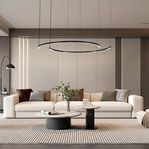 Immax NEO 07329L - Lampada a sospensione LED dimmerabile con cavo FINO 72W/230V 120 cm nero Tuya+telecomando