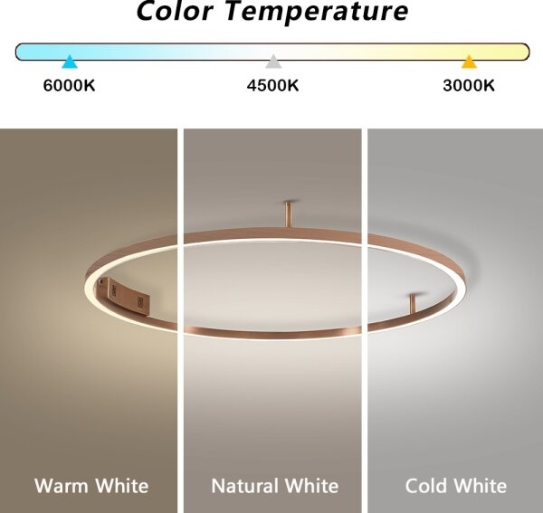 Immax NEO 07326-80C-LED Plafoniera dimmerabile FINO LED/55W/230V 80 cm Tuya rosa oro + telecomando