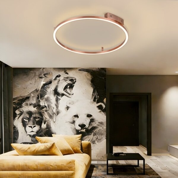 Immax NEO 07326-80C-LED Plafoniera dimmerabile FINO LED/55W/230V 80 cm Tuya rosa oro + telecomando
