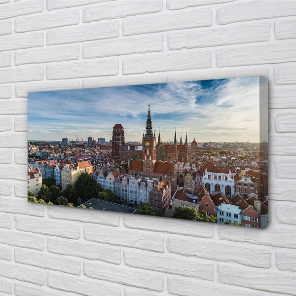 Quadro su tela Chiesa panorama di Darńsk 100x50 cm