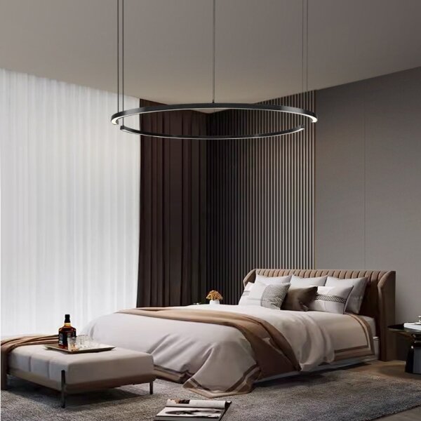 Immax NEO 07329L - Lampada a sospensione LED dimmerabile con cavo FINO 72W/230V 120 cm nero Tuya+telecomando