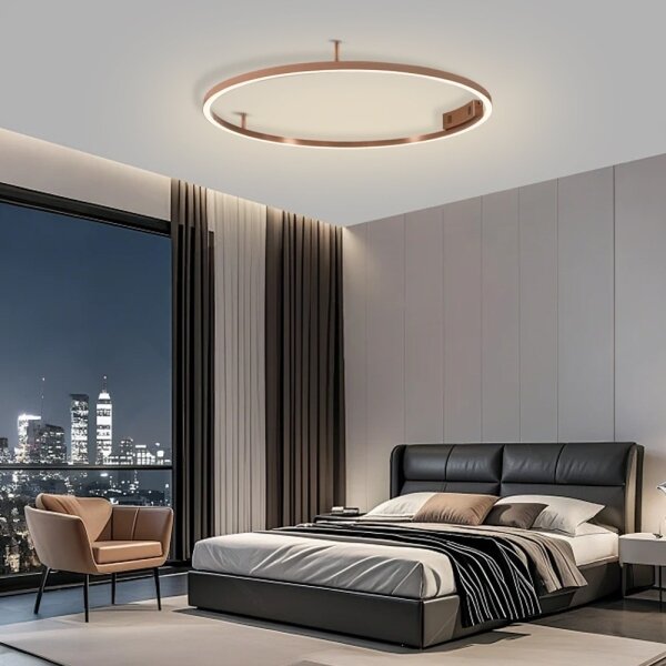 Immax NEO 07326-80C-LED Plafoniera dimmerabile FINO LED/55W/230V 80 cm Tuya rosa oro + telecomando