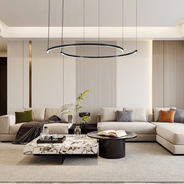 Immax NEO 07329L - Lampada a sospensione LED dimmerabile con cavo FINO 72W/230V 120 cm nero Tuya+telecomando