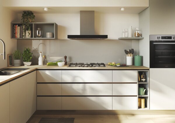 Candy Piano Cottura 5 Fuochi a Gas Larghezza 75 cm (1 Bruciatore Doppia Corona) colore Acciaio Inox - CHG74WTX Moderna