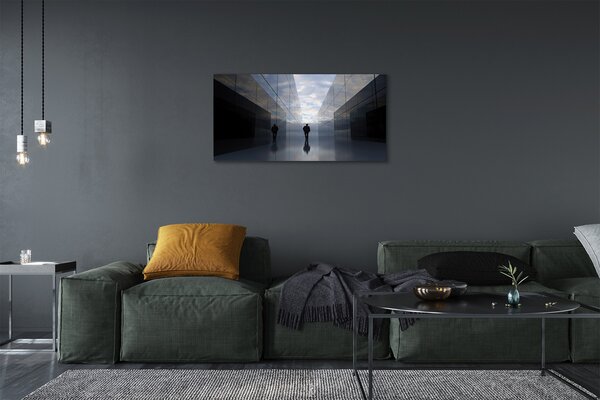 Quadro su tela Sky Specchio 100x50 cm