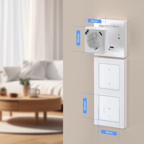 Immax NEO 07553L - Presa intelligente di tipo E 16A/230V + 1x USB-A + 1x USB-C PD 20W