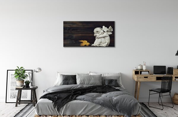 Quadro su tela Tavola di foglie d'angelo addormentato 100x50 cm