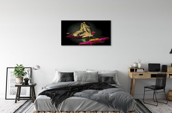 Foto quadro su tela Farfalla di fiori 100x50 cm
