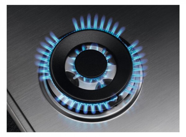 Aeg Piano Cottura 5 Fuochi a Gas Larghezza 75 cm (1 Bruciatore Wok) in Acciaio Inox colore Inox - HGB75420SM Serie 6000 Slim Line