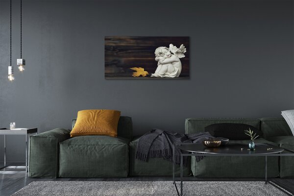 Quadro su tela Tavola di foglie d'angelo addormentato 100x50 cm