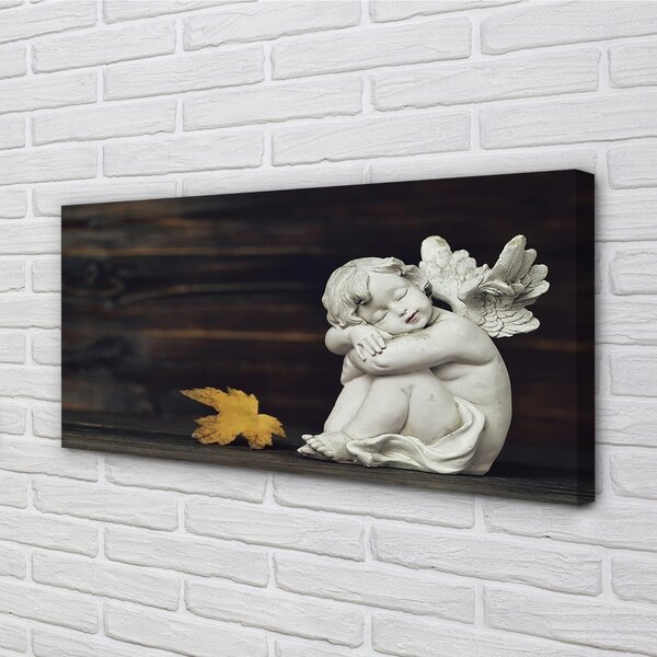 Quadro su tela Tavola di foglie d'angelo addormentato 100x50 cm