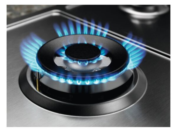 Electrolux Piano Cottura 5 Fuochi a Gas Larghezza 75 cm in Acciaio Inox colore acciaio Inox - KGS7566S2X