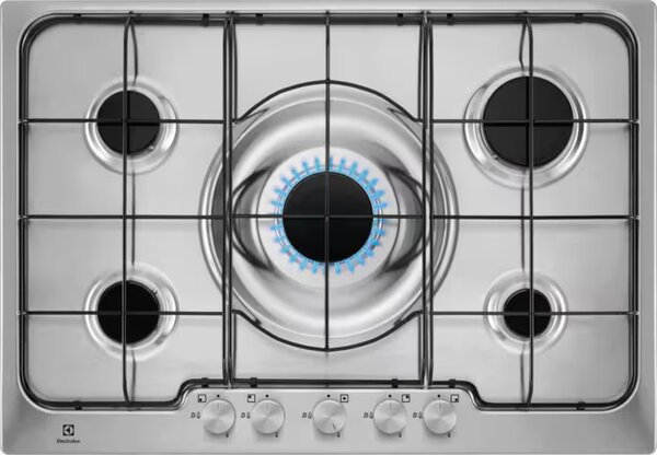 Electrolux Piano Cottura 5 Fuochi a Gas Larghezza 75 cm colore Inox - PX750XV