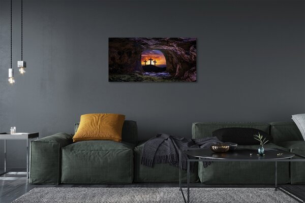 Quadro su tela Attraversa il tramonto 100x50 cm