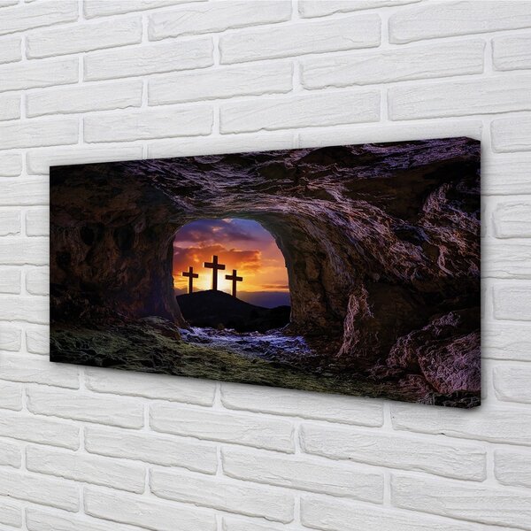 Quadro su tela Attraversa il tramonto 100x50 cm
