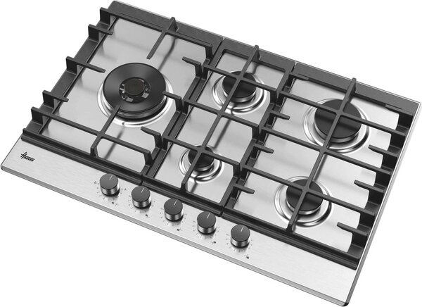 Hoover Piano Cottura 5 Fuochi a Gas Larghezza 75 cm in Acciaio Inox colore Inox - HHG7WL5WC5X