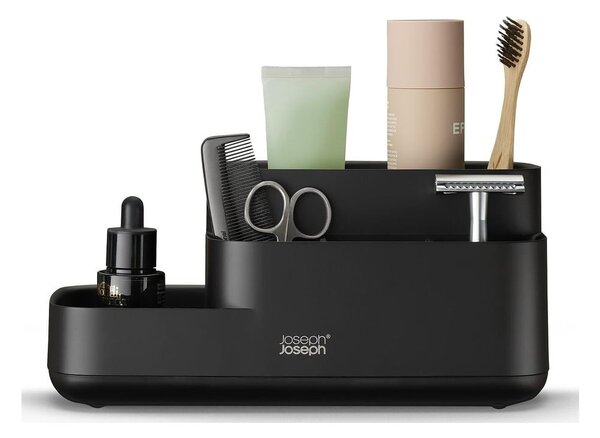 Organizer da bagno in plastica nero EasyStore - Joseph Joseph