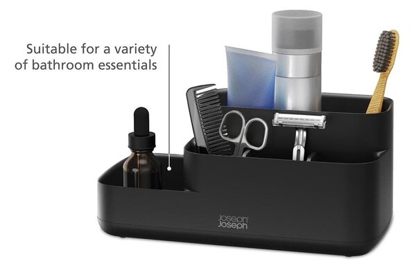 Organizer da bagno in plastica nero EasyStore - Joseph Joseph