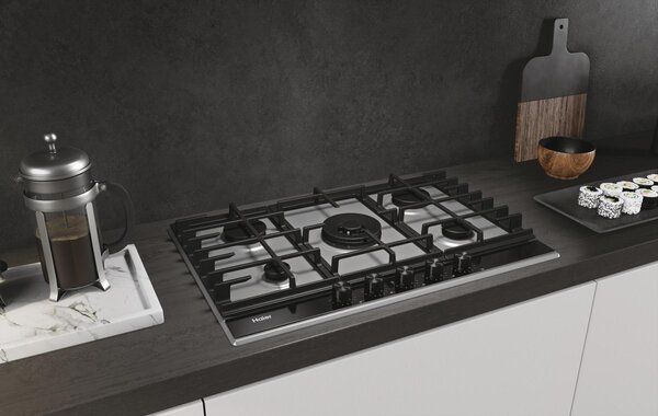 Haier Piano Cottura 5 Fuochi a Gas Larghezza 75 cm in Acciaio Inox colore Inox - HAHG7W5XH Series 4