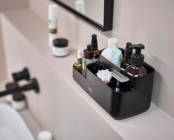 Organizer da bagno in plastica nero EasyStore - Joseph Joseph