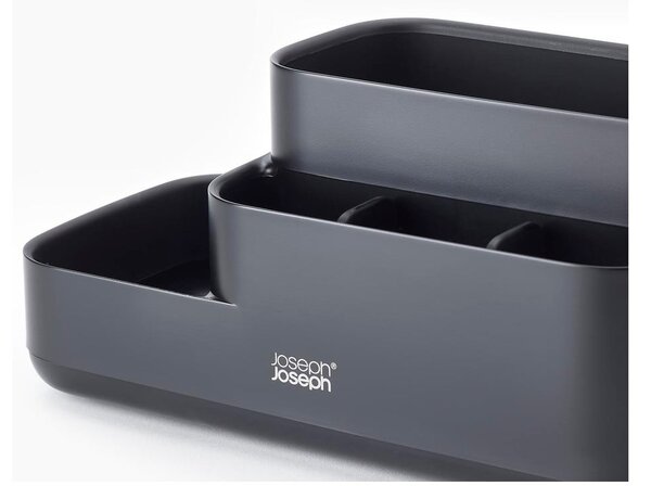 Organizer da bagno in plastica nero EasyStore - Joseph Joseph