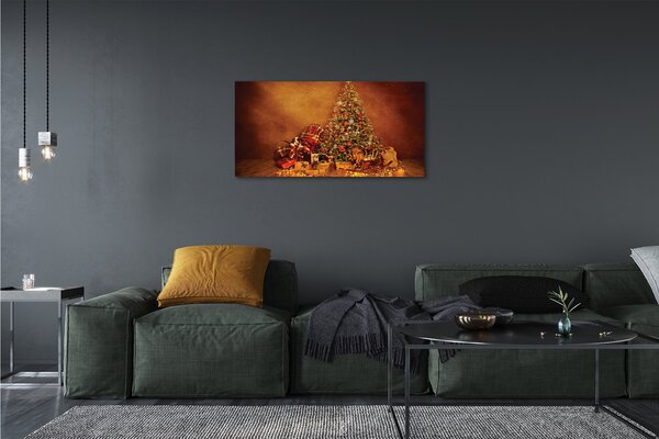 Quadro su tela Decorazioni per regali dell'albero di Natale 100x50 cm