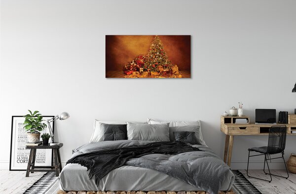 Quadro su tela Decorazioni per regali dell'albero di Natale 100x50 cm