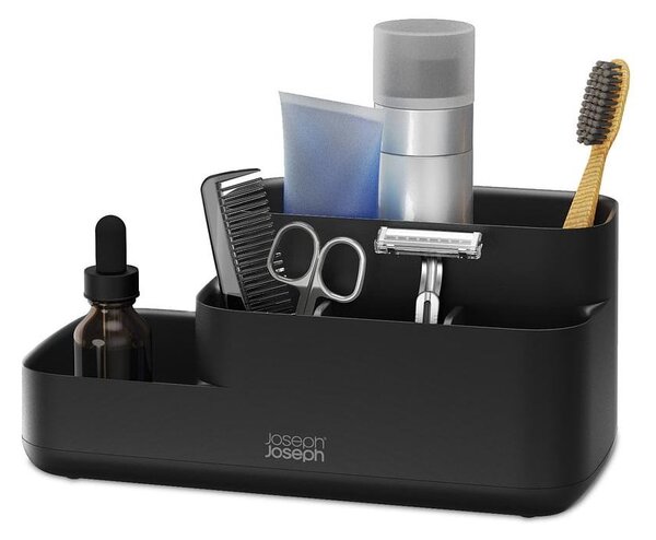 Organizer da bagno in plastica nero EasyStore - Joseph Joseph