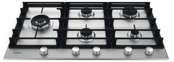 Whirlpool Piano Cottura 5 Fuochi a Gas Larghezza 86 cm in Acciaio Inox colore Inox - GMWL 958/IXL