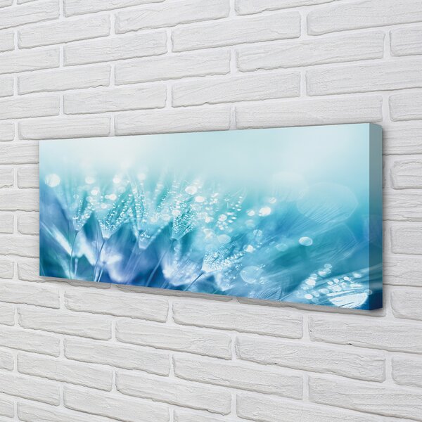 Quadro su tela Gocce di dentelioni astrazione 100x50 cm