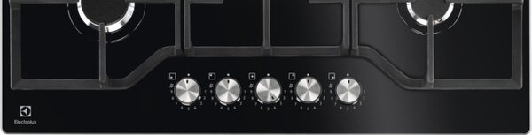 Electrolux Piano Cottura 5 Fuochi a Gas Larghezza 75 cm Piano colore Nero - KGG75362K