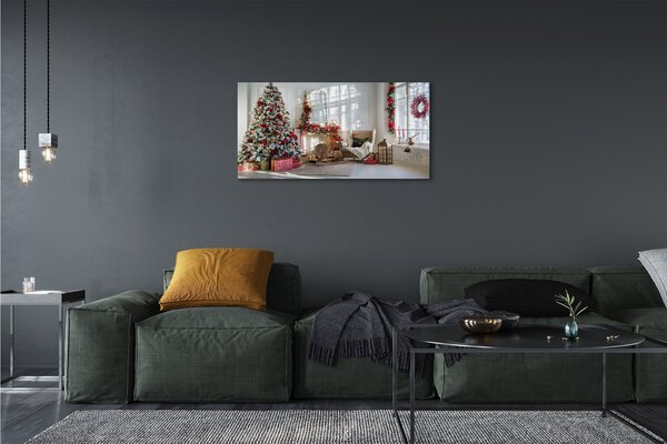 Quadro su tela Decorazioni per regali dell'albero di Natale 100x50 cm