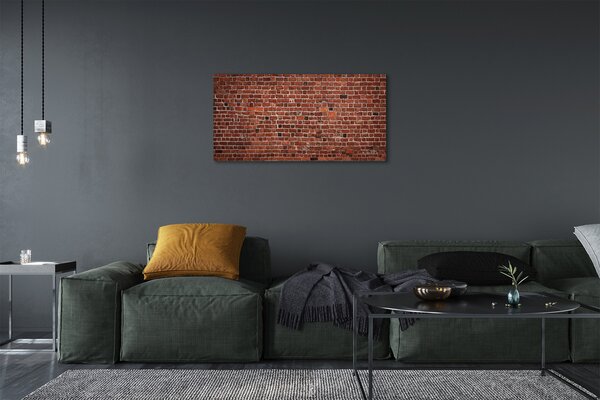 Quadro su tela Vintage muro di mattoni 100x50 cm