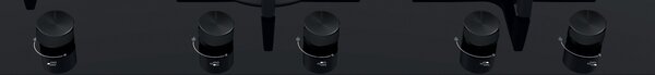 Whirlpool Piano Cottura 5 Fuochi a Gas Larghezza 90 cm Griglie in ghisa / Double zone con Piano in Vetro colore Nero - GOA 9523/NB1