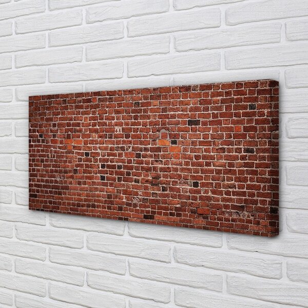 Quadro su tela Vintage muro di mattoni 100x50 cm