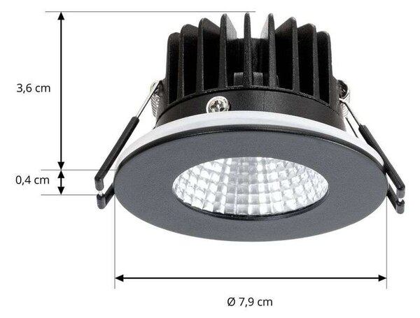 Arcchio - Lirin LED Spot incassato 2700K IP65 Nero Arcchio