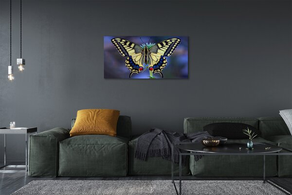 Quadro su tela Farfalla di fiori 100x50 cm