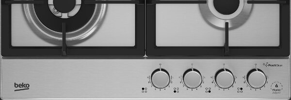 Beko Piano Cottura a Gas 4 Fuochi 60 cm colore Inox - HIAW64226SXE