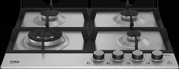 Beko Piano Cottura a Gas 4 Fuochi 60 cm colore Inox - HIAW64226SXE