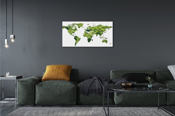 Quadro su tela Mappa di erba verde 100x50 cm