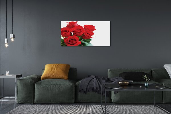 Quadro su tela Bouquet di rose 100x50 cm