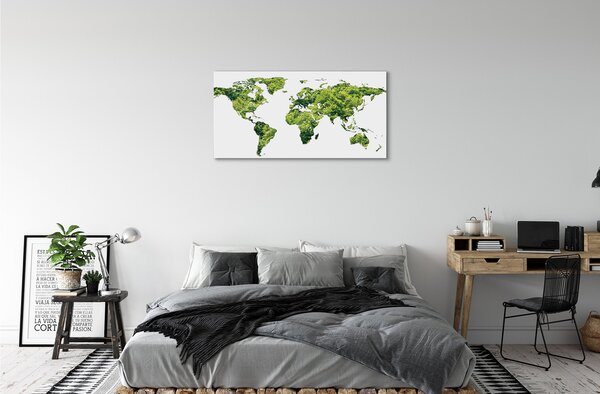 Quadro su tela Mappa di erba verde 100x50 cm