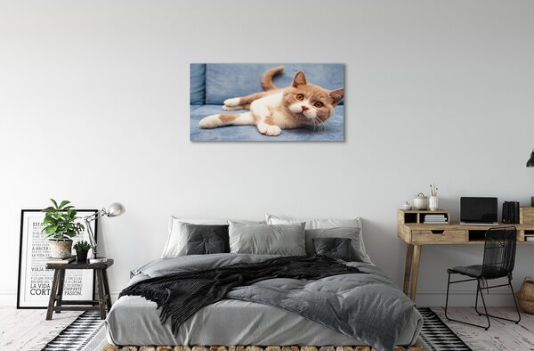 Quadro su tela Gatto bugiardo 100x50 cm