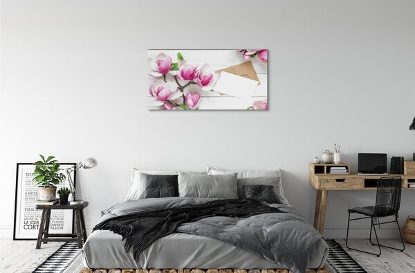 Quadro su tela Schede magnolia 100x50 cm