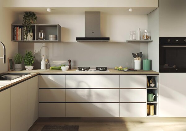 Hoover Piano Cottura a Gas 4 Fuochi 60 cm in Vetro Temperato colore Bianco H-HOB 300 - HVG6BR4C3W