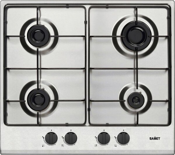 Samet Piano Cottura a Gas 4 Fuochi 60 cm Materiale Acciaio Inox colore Inox - Circe260IX
