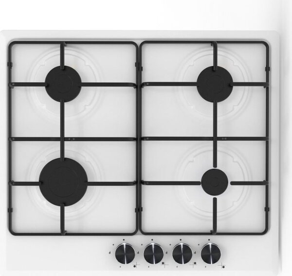 Samet Piano Cottura a Gas 4 Fuochi 60 cm Materiale Acciaio Inox colore Bianco - Circe60WH