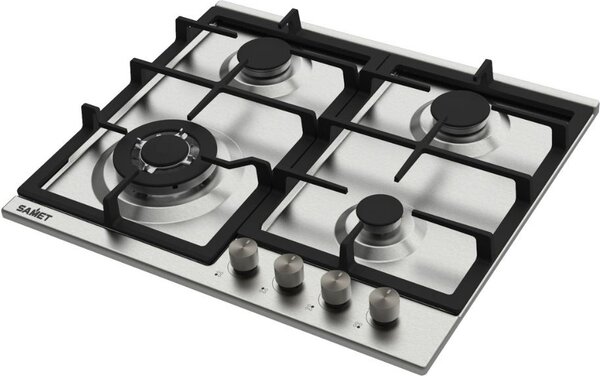 Samet Piano Cottura a Gas 4 Fuochi 60 cm Materiale Acciaio Inox colore Inox - Sansone60IX